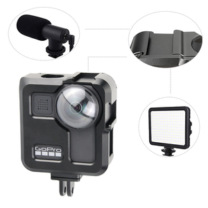 Construir nueva marca Venta caliente Diseño de moda Oro Negro Rojo Azul Rosa Color Aleación de aluminio para <span class=keywords><strong>Gopro</strong></span> <span class=keywords><strong>Max</strong></span> <span class=keywords><strong>360</strong></span> Funda para <span class=keywords><strong>cámara</strong></span> - Product Image 1