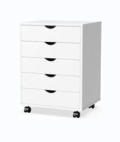 Classeur de bureau en bois à 5 tiroirs-rangement de bureau mobile, bureau d'imprimante de stockage vertical pour les bureaux à domicile