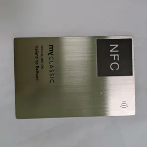 DIY Business Card Chip Slot Etched Blank Metal Credit Card With Magnetic Stripe