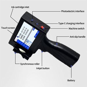 Imprimante jet d'encre électrique manuelle pour composants PLC, pour l'étiquetage des bouteilles, des cartons alimentaires, des produits en papier et des canettes métalliques - Product Image 6