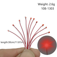 Lampu LED Kawat Multi-Warna Skala HO Skala N 0805 2.6g Miniatur Lampu Figur Diorama Lanskap Mini DIY Modifikasi