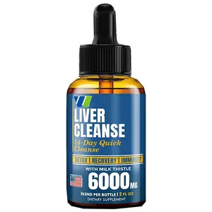 Premium 6000mg Complex Liver Cleanse Drops Dietary Supplement Liver Support With Milk Thistle