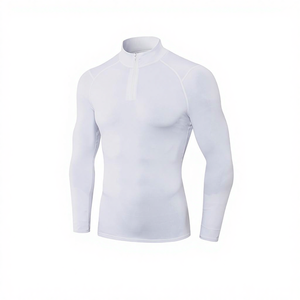 Maglia Termica Leggera Stampata in Velluto a Compressione Lunga per <span class=keywords><strong>Uomo</strong></span>, Antivento, per Fitness Invernale e Sport come il Basket - Product Image 6