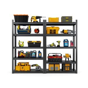 Étagère de garage métallique robuste à 5 niveaux, 47,2L x 18P x 78H, étagère de rangement industrielle, capacité de 2000 lb, étagère utilitaire réglable - Product Image 1