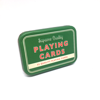 Boîte en étain pour cartes à jouer, conçue sur mesure, écologique, durable, double face, recyclable, pour offrir en cadeau aux familles