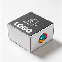 Boîte d'emballage pour casquette avec logo personnalisé, design gratuit, boîte rigide en carton ondulé recyclable, boîte d'expédition pour casquette de baseball, livraison rapide en 72h