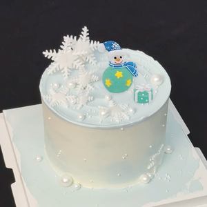 Manufacturer Custom Non Toxic Food Safe 3D Snowman Edible Christmas <b>Topper</b> for <b>Cake</b> Decoration Supplies - Product Image 1