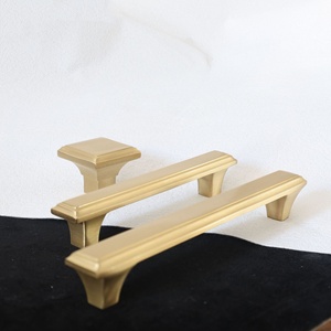 Kosin - Minimalist Solid Brass Luxury Kitchen Drawer Handle Furniture Hardware Kitchen Cabinet Wardrobe <strong>Door</strong> Handles - Product Image 1