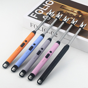 Briquet à <span class=keywords><strong>bougie</strong></span> <span class=keywords><strong>rechargeable</strong></span> par <span class=keywords><strong>USB</strong></span>, professionnel, coupe-vent, sans flamme, à arc électrique, pour bougies, barbecue - Product Image 1