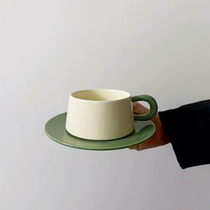 Vintage High-end Coffee <b>Cup</b> Set with Creative Exquisite Ceramic <b>Cups</b> and Plates, High Aesthetic Latte <b>Cups</b>, Afternoon Tea <b>Cups</b> - Product Image 3