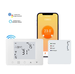 <span class=keywords><strong>Thermostat</strong></span> intelligent <span class=keywords><strong>programmable</strong></span> <span class=keywords><strong>sans</strong></span> <span class=keywords><strong>fil</strong></span> numérique pour chambre d'hôtel moderne, prise récepteur WiFi pour chaudière à <span class=keywords><strong>gaz</strong></span> et chauffage par le sol hydronique - Product Image 1
