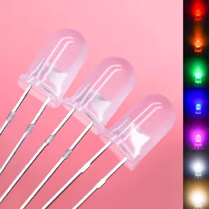 Bán Hot 5 Mét Khuếch Tán RGB Dip Diode Chậm Nhấp Nháy Led RGB Led 2Pins Thông Qua Lỗ