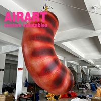 Saucisse alimentaire gonflable de décoration publicitaire. saucisses gonflables réalistes pour les campagnes de marketing