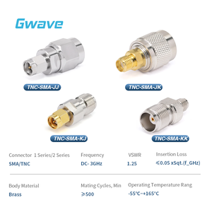 Tần số cao milimet sóng <span class=keywords><strong>TNC</strong></span> để <span class=keywords><strong>SMA</strong></span> <span class=keywords><strong>Adapter</strong></span> Brass kết nối đồng trục cho DC-3GHz RF - Product Image 2
