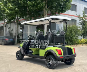 Carrito de Golf Eléctrico Ecológico de Bajo Ruido con 4 Ruedas para Recorridos Turísticos en Áreas Panorámicas, Comunidades y Campus - Product Image 3