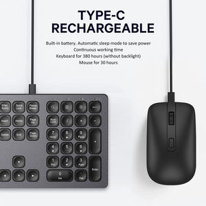 Premium Slim Rechargeable <b>Bluetooth</b> Wireless Keyboard and <b>Mouse</b> Set Office Rechargeable Wireless 108 Key Keyboard and <b>Mouse</b> - Product Image 5