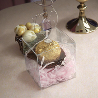 Boîte en plastique transparente PET écologique de qualité supérieure pour desserts, bonbons, petits cadeaux, emballage pour fêtes, rangement