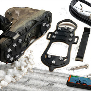 Scarpe portatili resistenti Anti-ghiaccio pinze con punte in metallo per escursioni invernali all'aperto e ramponi da neve - Product Image 3