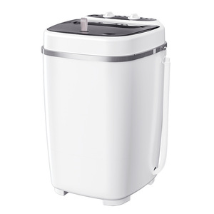 Mini lave-linge portable semi-automatique tout-en-un avec panier de vidange en acier pour les appareils électroménagers, les hôtels - Product Image 1