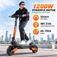 Trottinette Électrique Pliable Tout-Terrain à Pneus Larges, Grande Vitesse, pour Trajets Quotidiens, Capacité Maximale 150KG, Freins à Disque Doubles, Feux Latéraux – Entrepôt UE/US