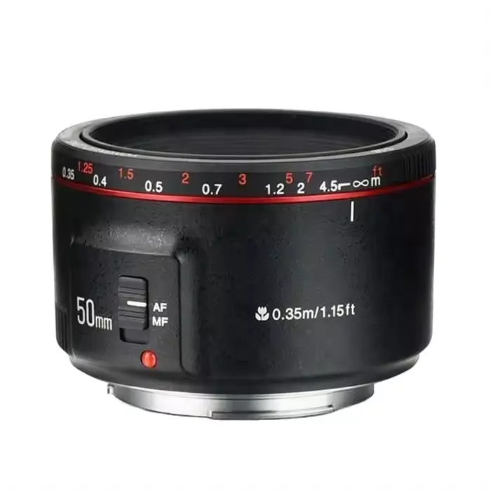 Yongnuo YN50MM F1.8 II AF/MF 0.35M ระยะโฟกัสมาตรฐาน Prime เลนส์สําหรับ Canon EOS EF Mount