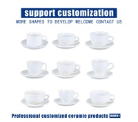 Juego de Tazas y Platos de Porcelana China Estilo Coreano, Diseño de Corazón, Primavera/Verano 2026, Personalizable y Ecológico