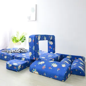 9PCS CertiPUR-US Certified High Resiliency Top Quality Foam Children Gift Non-Toxic Living Room Sofas Creative Kids Couch