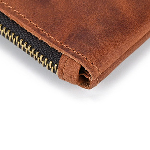 2025 cuero genuino transfronterizo hombres y mujeres Casual pequeña cartera primera capa cuero <span class=keywords><strong>de</strong></span> vaca monedero <span class=keywords><strong>TikTok</strong></span> artículo caliente - Product Image 5