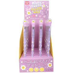 Nouveau <span class=keywords><strong>crayon</strong></span> fantaisie pour enfants, mignon, à motif de dessin animé, non-affûtable, HB, à mine coulissante multi-têtes, pour étudiants créatifs, avec gomme - Product Image 3