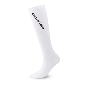 Chaussettes de sport en tricot pour enfants et adultes, couleur unie, hauteur genou, antidérapantes, respirantes, absorbant la transpiration, chaussettes de compression - Product Image 2