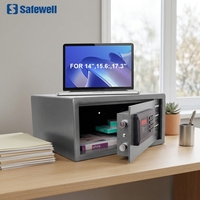 Safewell 17,3 Zoll Laptop-Tresor aus Stahl mit elektronischem Digitalzahlenkombinationsschloss für Hotel und Zuhause, für Bargeld