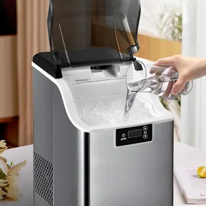 Manually add water ice out in 12 minutes machine ice maker 220v 180W ice pop making machine