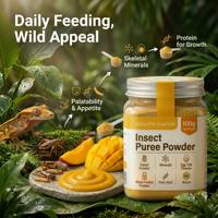 Purée en poudre pour gecko, petit lézard, reptile, insecte, délai de livraison rapide, certifié ISO, ligne de production pour animaux de compagnie, usine inscrite à la FDA