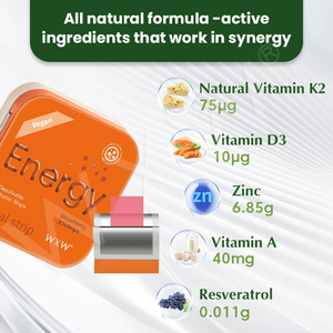 Bandes dissolvantes d'énergie Offre Spéciale Supplément énergétique pour la santé immunitaire Bonbons énergétiques Bande mince orale - Product Image 4