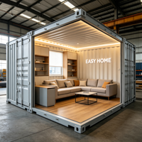 Maisonnette modulaire préfabriquée économique pour salon, en kit