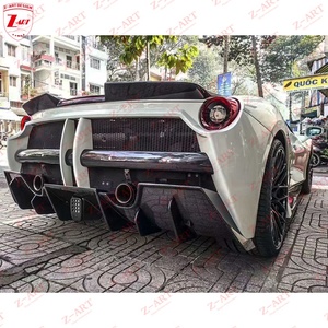 Kit Spoiler Z-ART Stile MS 488 per <span class=keywords><strong>Ferrari</strong></span>, Kit Spoiler in Fibra di Carbonio per <span class=keywords><strong>Ferrari</strong></span> 488 2015+, Kit Carrozzeria Aerodinamico in Fibra di Carbonio - Product Image 6