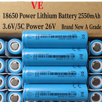 Batería de Litio Recargable 18650 26V 2600mAh 5C 13A de Alta Descarga, Estado Semisólido NMC 3.6V 2550mAh 7.4V Li-Ion