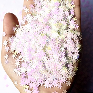 Đồ Trang Trí Giáng Sinh Polyester Long Lanh Số Lượng Lớn Bông Tuyết Hình Long Lanh - Product Image 5