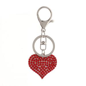 Colgante de Corazón con Diamantes Estilo Ins Transfronterizo, Llavero Creativo y Colgante para Bolso, Pequeño Regalo Exquisito y Moderno para Llaves - Product Image 1