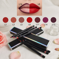Pensil Lip Liner Label Pribadi Tahan Lama Tahan Air Krim Kontur Bibir Warna Pigmen Tinggi Produsen Makeup OEM Grosir