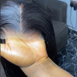 Prêt à porter 5x5 6x5 dentelle fermeture perruque sans colle HD frontale mince perruques de <span class=keywords><strong>cheveux</strong></span> humains droite pré-plumé femmes noires perruques de <span class=keywords><strong>cheveux</strong></span> humains - Product Image 2