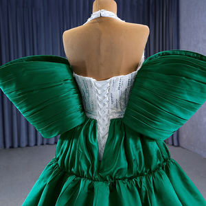 Jancember 231081 Vintage Halter fuera del hombro vestidos de fiesta de noche con tren - Product Image 6