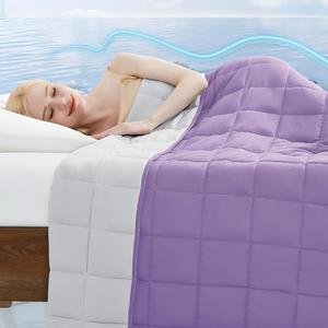 Manta con Peso KuangS de 150x200-220 cm, Color Sólido, Acolchada, con Ocho Lazos para Uso en Cama - Product Image 2