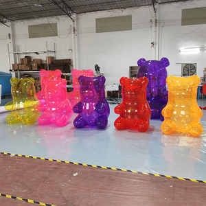 Air Sealed Kleurrijke Mooie Beer Opblaasbare <span class=keywords><strong>Gummy</strong></span> Beer Opblaasbare Transparante Kerstbeer Voor Evenement Feest Decoratie - Product Image 1
