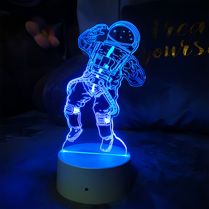 3D Acrylic ánh sáng ban đêm đứng Phi Hành Gia nhiều màu LED cảm biến cảm ứng nghệ thuật hiện đại cho thanh thiếu niên - Product Image 2
