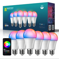 Ampoule Connectée Tuya WIFI Intelligente RVB B22 ALEXA CCT, Réglage de la Couleur, Télécommande, Variateur Progressif, Éclairage Intelligent E27 Transfrontalier