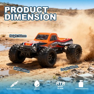 VRX Racing RH1070 <span class=keywords><strong>MERAK</strong></span> 1/10 4WD Monster Truck RC Brushless 55KM/H Alta Velocità ESC Impermeabile Alimentazione LiPo 2S Bashing RTR - Product Image 4