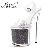 Nouvelles sandales à plateforme élégantes pour femme, modèle 20 cm, à bout ouvert, pour pole dance, danse exotique, tenue de soirée, talons de strip-teaseuse pour boîte de nuit