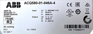 ACQ580-01-046A-4 22kW V2.09.03 ตัวแปลงความถี่ PLC - Product Image 3