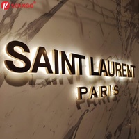Letras de Canal LED 3D Personalizadas, Letras de Metal Retroiluminadas para Logotipos, Decoración de Pared Interior para Tiendas, Restaurantes y Hoteles